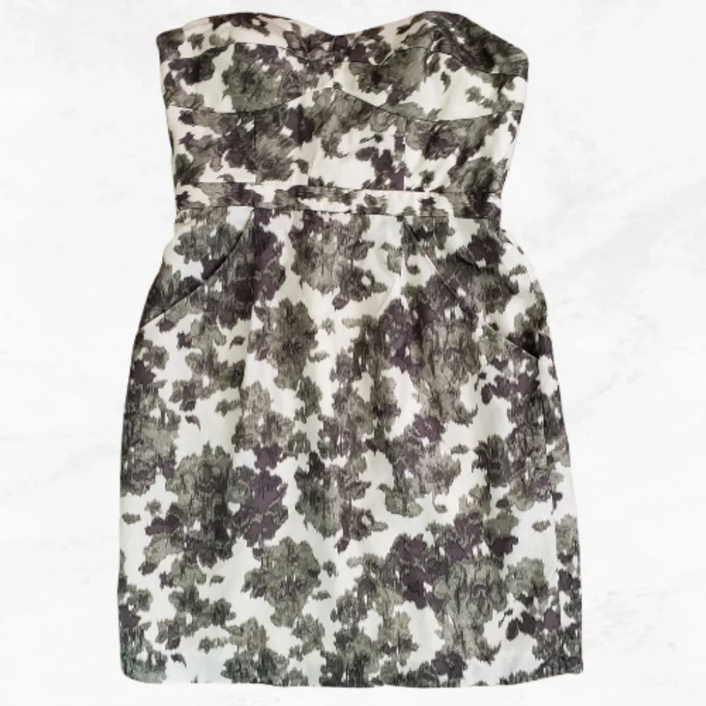J.Crew Strapless Silk Dress Size 6 - Picture 2 of 7